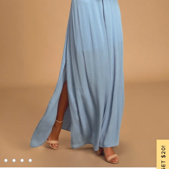 Lost in Paradise Slate Blue Maxi Dress - Picture 7 of 8
